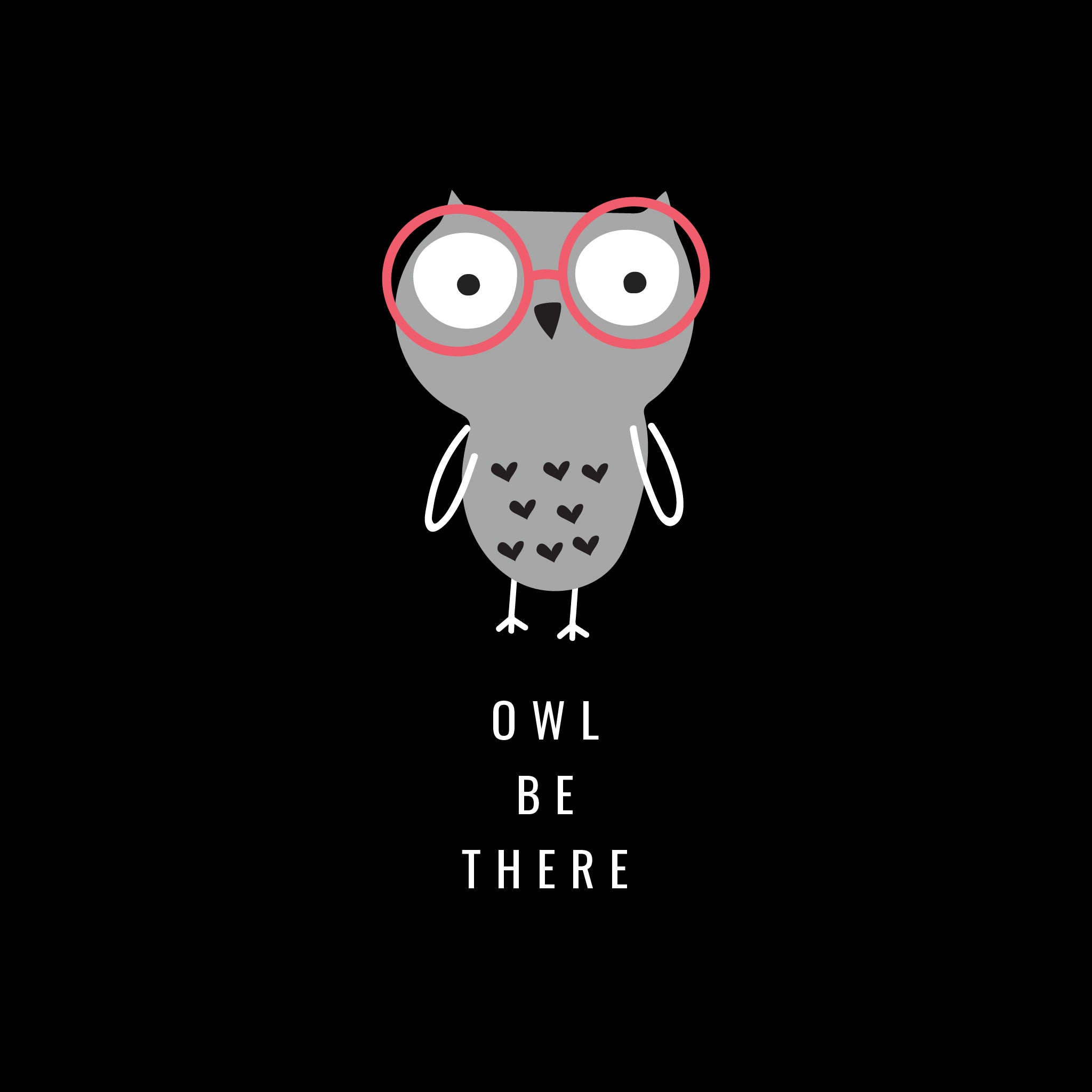 Instee Owl Be There T-shirt Unisex 100% Cotton